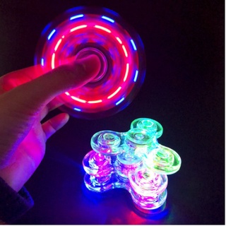 LED light Fidget Spinner hand-cranked top glowing Fidget Spinner decompression adult children's toy