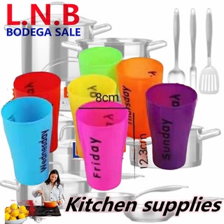 Groceries⚡️ LNB ⚡️ 12 Pcs 260ML Reusable Neon Plastic Cup Dining Cup Cute Party Drinking Cup