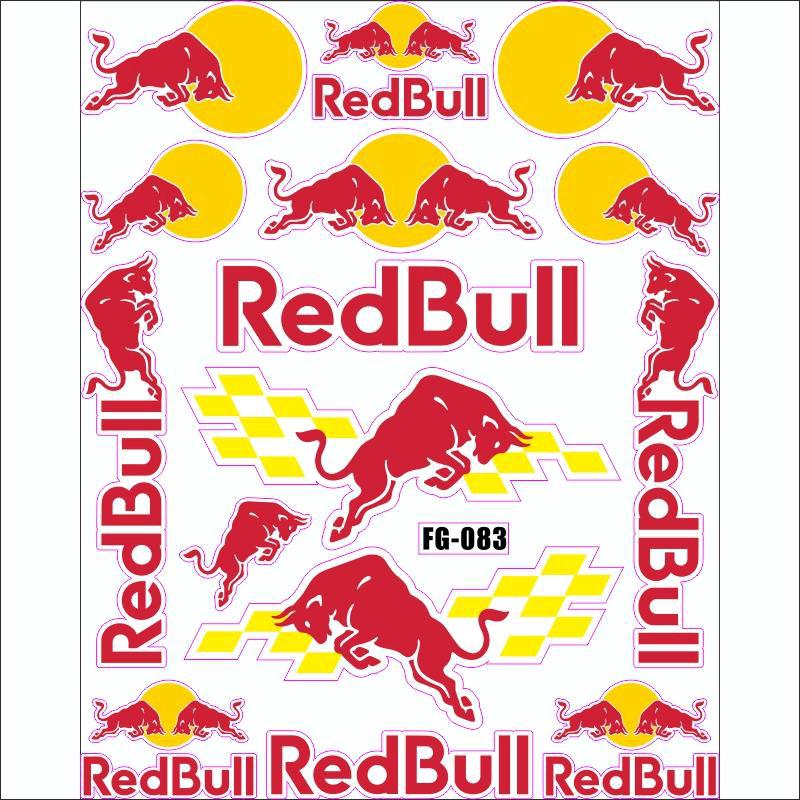 1 Set Red Bull Reflective MotoGP Red Racing Funy Helmet Motorcycle Stickers Car Styling Decals