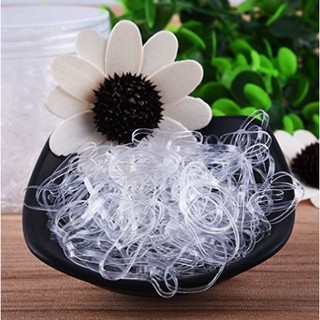 500Pcs Women Clear Ponytail Holder Elastic Rubber Hair Ties (3)