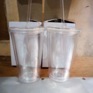 On hand!!! COD Arcylic tumbler with straw