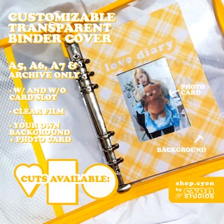 TRANSPARENT BINDER COVER - customizable ➳ shop.cyon