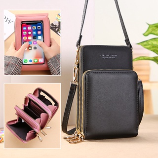 Korean Style Women Bag Multifunctional Sling Bag Mini Shoulder Bag Leather Phone Bags