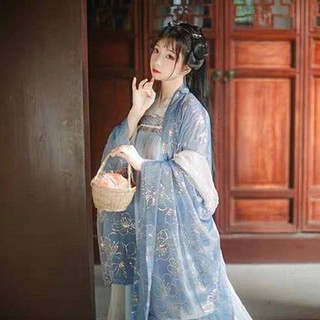 Hanfu Chinese clothing Tang suitHanfu female Chinese style Feng Meng Qi chest dress skirt wide sleev (5)