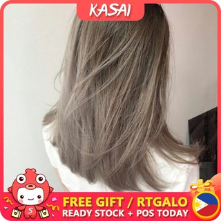 KASAI Bob keratin hair dye silver ash Hair Color with Oxidant 9/91