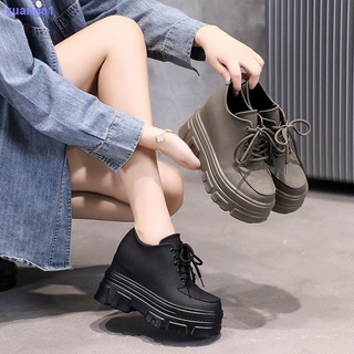 Thick-soled platform small leather shoes women s British style 2021 loafers new all-match high-heel small casual shoes