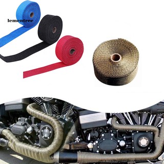 Car Motorcycle Exhaust Pipe Wrap Insulation Heat-Proof Strip with 4 Steel Ties