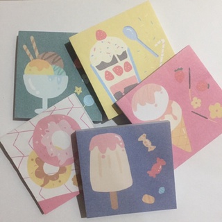 sweet desserts sticky notes pad