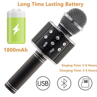 COD Wireless Bluetooth Microphone Karaoke Speaker Handheld Karaoke Microphone KTV WS-858