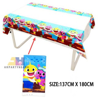 baby shark table cover tablecloth for long table 6people for birthday decoration alehuangpartyneeds