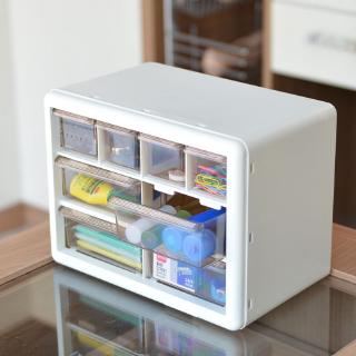 zong✨ 8 Grid Drawer Cabinet Jewelry Storage Box Organizer Desktop Makeup Bin Container (1)