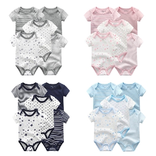 5PCS Baby Boy Clothes 100%Cotton Kids Clothes Newborn Rompers 0-12M Baby Girl Clothes