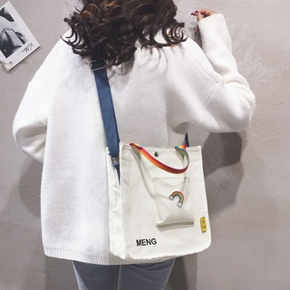 Korean version women's bag 2021 new student bag simple temperament canvas small bag tote bag women's single shoulder bag handbag