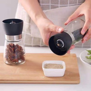Glass Salt and pepper mill seasoning grinder