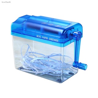 Wholesale price◙【In Stock】A6 Mini Blue Manual Shredder Crusher Destroyer Paper Documents Handmade St