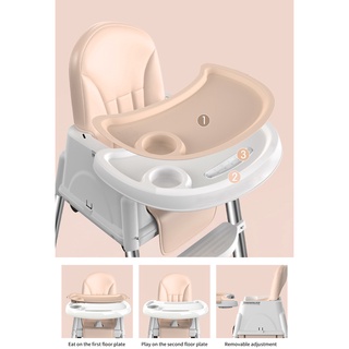 Baby high chair adjustable height and removable leg booster seat child high chair with casters (7)
