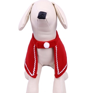 ∈❇Christmas Pet Cloak Hat Scarf Suit Cat Christmas Cloak Puppy Bib Pet Festival Costume Clothes (4)