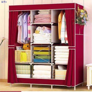 ✜¤☁leo&bea 88130 (R-14) prin wardrobe diy BIG Multifunction Cloth Wardrobe Storage Cabinets 105