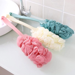 Bath Brush New Long Handle Hanging Soft Mesh Back Body Bath Shower Scrubber Brush Sponge Back Brush (1)