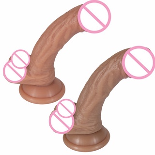hJ8A Small soft double layer liquid silicone realistic sex products female simulation penis sex mast