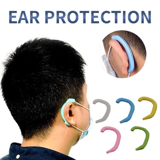 1 Pair Soft Silicone Mask Strap Hook Ear Grips Earloop Ear Hook Pain-resistant Ear Protector Mask Ear Protection Hange