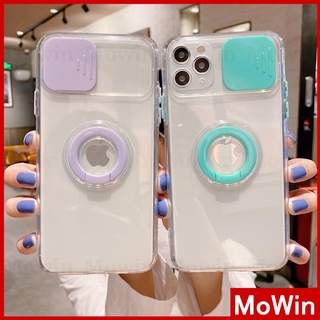 Mowin - iPhone Case Silicone Soft Case Clear Case Sliding Camera Ring Stand Simple Style For iphone 11 iphone 12 pro max iphone 7 plus iphone 8 plus iphone xr xs max Max 11 SE2020 Xr 8 XS 7 Pro iphone 8plus 7plus MAX 12 mini (1)