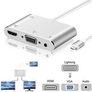 HDTV OTG Cable For Lightning To HDMI VGA 3.5mm Adapter Audio Video Adapter For Lightning Extends HUB For iPhone/iPad Air/Mini
