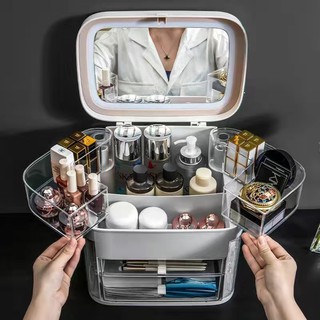 #18 2in1 Skincare/makeup and jewelry organizer with LED mirror