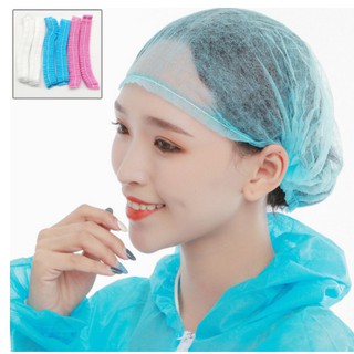 100pcs Surgical Cap Disposable Non Woven Hairnet Head Covers Net Bouffant Cap (2)