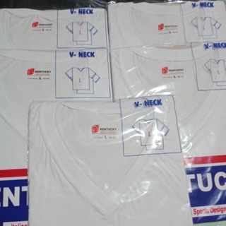 Kentucky Vneck cotton white tshirt ( 6 in 1 pack)