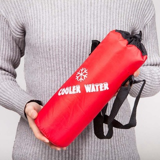 Big Water Bottle Bag Universal Drawstring Water Bottle Pouch High Capacity Insulated Cooler Bag Outd