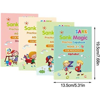 【Ready Stock】۩✟4 Book/Set Kids Calligraphy Copybook Sank Magic Practice Early Learning Writing Lette (6)