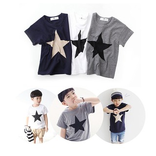 Kids Baby T-Shirt Summer Five-Star Printed Short Sleeve Top