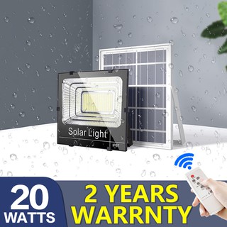 LED Flood Solar Light 2 Year Warranty 20W Outdoor Street Lamp Waterproof IP66 With Remote