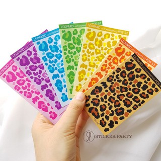 (Party) Colorful Leopard Stickers Diy Polco Top Deco Loader Polaroid Kpop