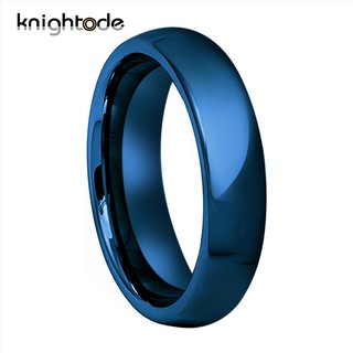 ❄Fashion Blue Ring 100% Pure Tungsten Carbide Rings For 6mm 8mm Men Women Wedding Rings Dome Band Po