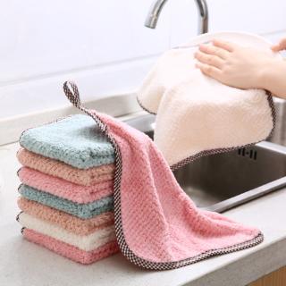 Hangable Coral Velvet Kitchen Cleaning Towel