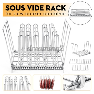 Stainless Steel Sous Vide Rack for Slow Cooker Immersion Circulator with Detachable Dividers For Mos