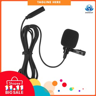 Mini Clip-on Lapel Lavalier Condenser Microphone Mic with 3.5mm Headphone Output Jack for iPhone iPa