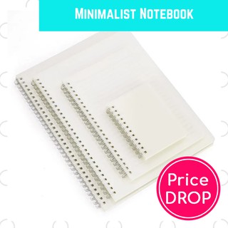 Minimalist Spiral Notebook - Dotted / Grid / Lined / Blank - A5 / B5 - With Bundle Deal