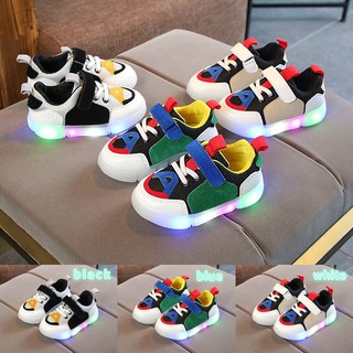 Size 21-30 kids LED light up sneakers boys girl casual shoes