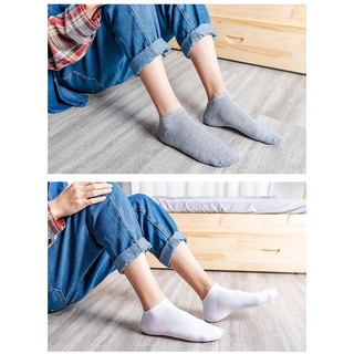 3pcs Plain socks for men Good quality Ankle socks Men's socks (balck gray white) (8)