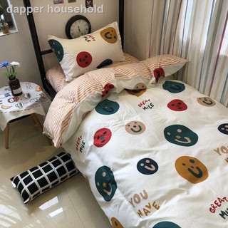 Net red four-piece set by the of bed linen people student dormitory was single quilt three-piece No (5)
