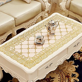 Luxury PVC Tablecloth Sunflowers Floral Table Cover Gold Sequin Tablecloth Waterproof Table Overlay