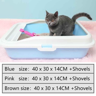 Garbage and toilet◎Pet Cat Kitten rectangular litter box Free Cat litter shovel