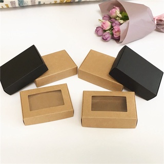 Black/Kraft paper folding Box Handmade Soap Packaging Box Gift packaging paper box cardboard paper p