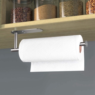 Paper Towel Holder Under Cabinet Self Adhesive Kitchen Countertop Wall Mount Paper Towel Holders with Screws