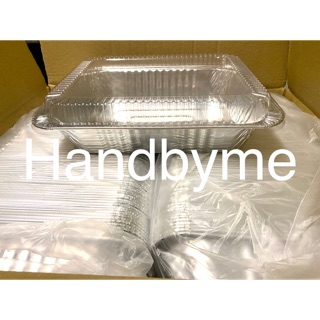 10pcs Disposable Aluminum Foil Pan (12.5” x 10.5”) w/ Plastic Lid