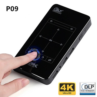 2020 DLP P09 Mini Portable Android 9.0 mini Projector Home Cinema Support 4K Decoding WiFi Bluetoot