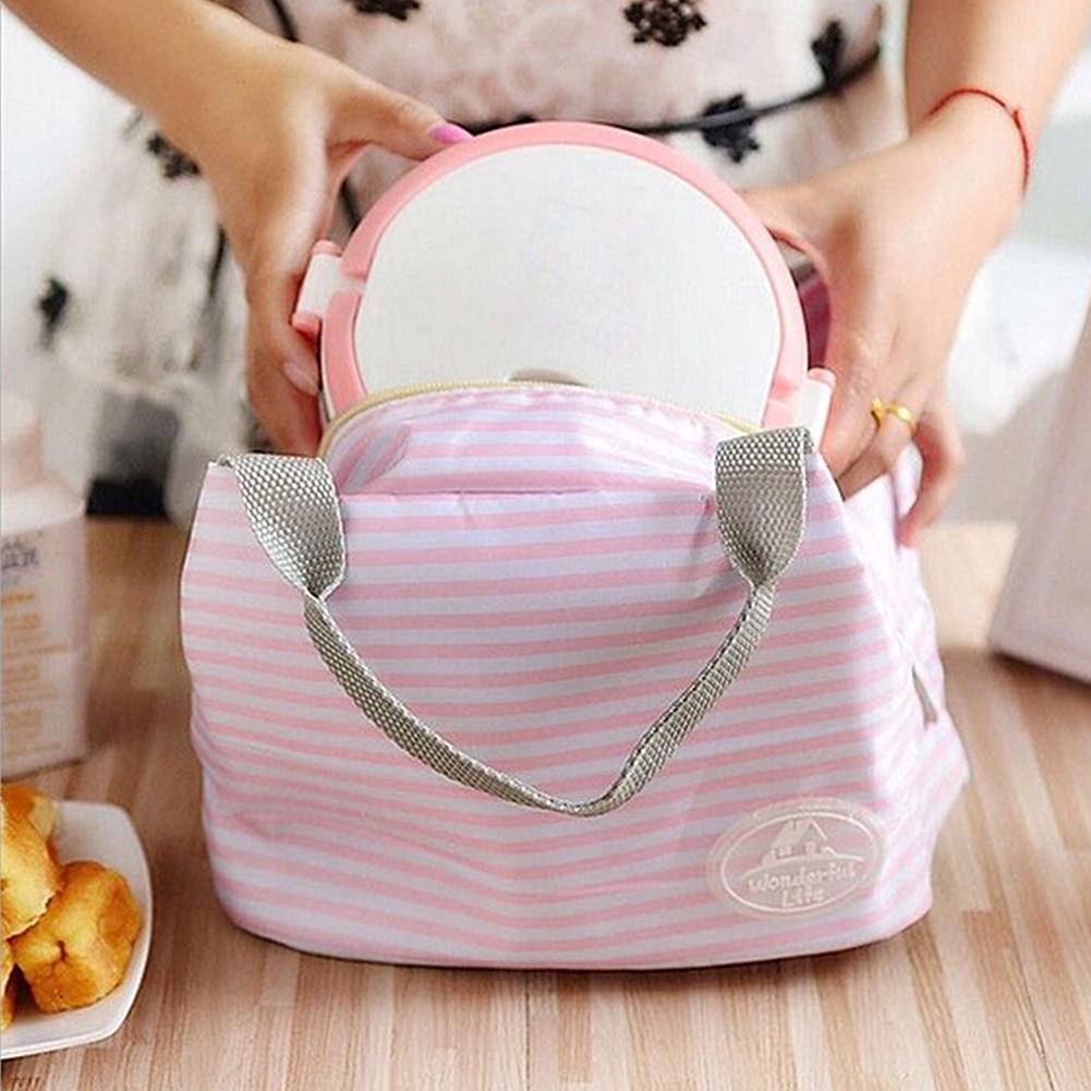 8 Colors Tote Thermal Insulated Lunch Box Bag Cooler Picnic Pouch bag Hot